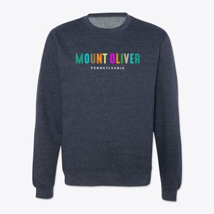 Mount Oliver Pennsylvania Color Pop Crewneck Sweatshirt