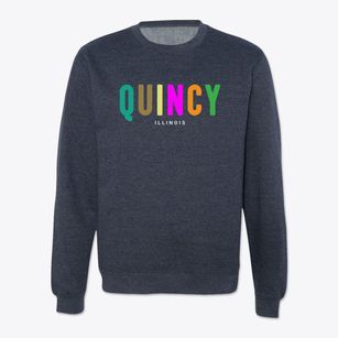 Quincy Illinois Color Pop Crewneck Sweatshirt