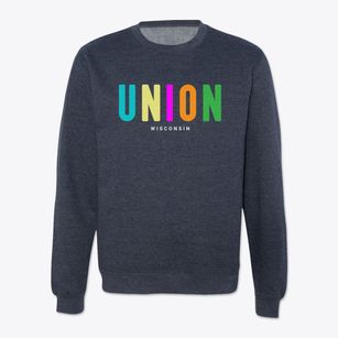 Union Wisconsin Color Pop Crewneck Sweatshirt