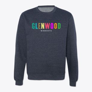 Glenwood Minnesota Color Pop Crewneck Sweatshirt