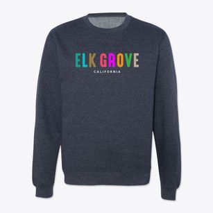Elk Grove California Color Pop Crewneck Sweatshirt