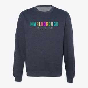 Marlborough New Hampshire Color Pop Crewneck Sweatshirt