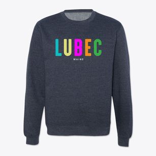 Lubec Maine Color Pop Crewneck Sweatshirt