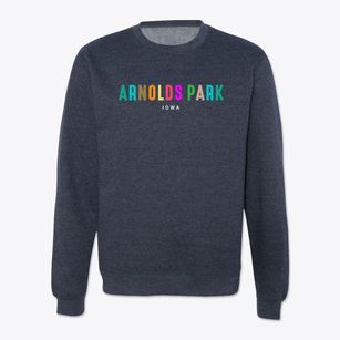 Arnolds Park Iowa Color Pop Crewneck Sweatshirt