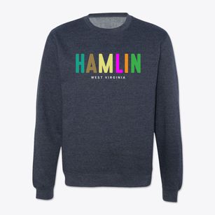 Hamlin West Virginia Color Pop Crewneck Sweatshirt