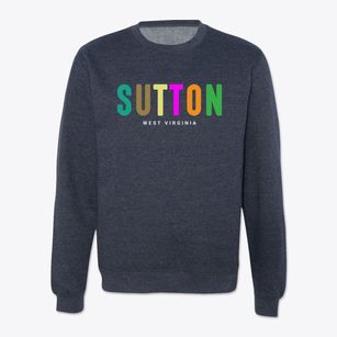 Sutton West Virginia Color Pop Crewneck Sweatshirt