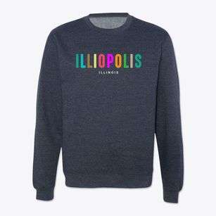 Illiopolis Illinois Color Pop Crewneck Sweatshirt