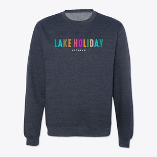 Lake Holiday Indiana Color Pop Crewneck Sweatshirt