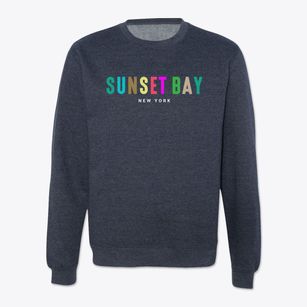 Sunset Bay New York Color Pop Crewneck Sweatshirt