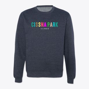 Cissna Park Illinois Color Pop Crewneck Sweatshirt