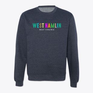 West Hamlin West Virginia Color Pop Crewneck Sweatshirt