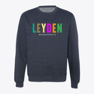 Leyden Massachusetts Color Pop Crewneck Sweatshirt