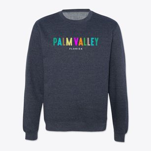 Palm Valley Florida Color Pop Crewneck Sweatshirt