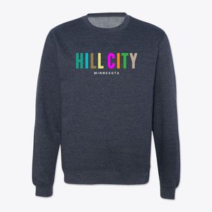 Hill City Minnesota Color Pop Crewneck Sweatshirt