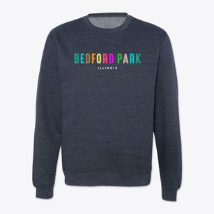 Bedford Park Illinois Color Pop Crewneck Sweatshirt