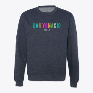 San Ygnacio Texas Color Pop Crewneck Sweatshirt