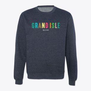 Grand Isle Maine Color Pop Crewneck Sweatshirt