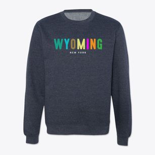 Wyoming New York Color Pop Crewneck Sweatshirt