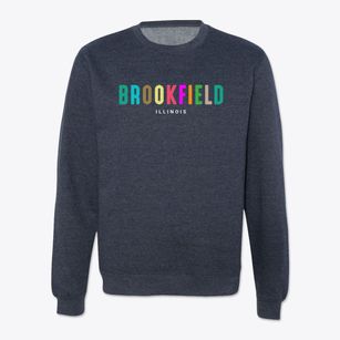 Brookfield Illinois Color Pop Crewneck Sweatshirt