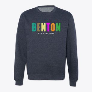 Benton New Hampshire Color Pop Crewneck Sweatshirt