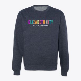 Elizabeth City North Carolina Color Pop Crewneck Sweatshirt