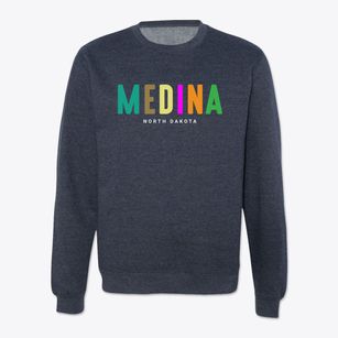 Medina North Dakota Color Pop Crewneck Sweatshirt