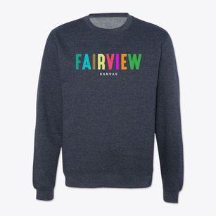 Fairview Kansas Color Pop Crewneck Sweatshirt
