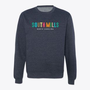 South Mills North Carolina Color Pop Crewneck Sweatshirt