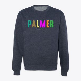 Palmer Illinois Color Pop Crewneck Sweatshirt
