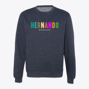 Hernando Mississippi Color Pop Crewneck Sweatshirt