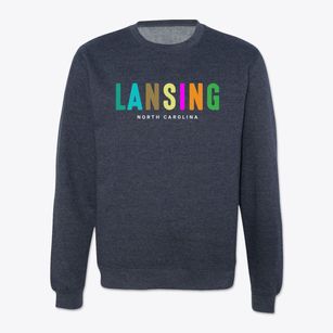 Lansing North Carolina Color Pop Crewneck Sweatshirt