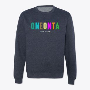 Oneonta New York Color Pop Crewneck Sweatshirt