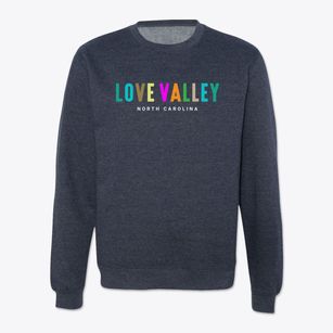 Love Valley North Carolina Color Pop Crewneck Sweatshirt