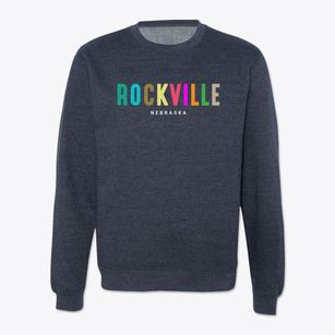 Rockville Nebraska Color Pop Crewneck Sweatshirt