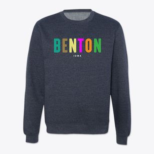 Benton Iowa Color Pop Crewneck Sweatshirt