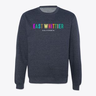 East Whittier California Color Pop Crewneck Sweatshirt