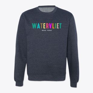 Watervliet New York Color Pop Crewneck Sweatshirt