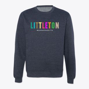 Littleton Massachusetts Color Pop Crewneck Sweatshirt