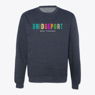 Bridgeport West Virginia Color Pop Crewneck Sweatshirt