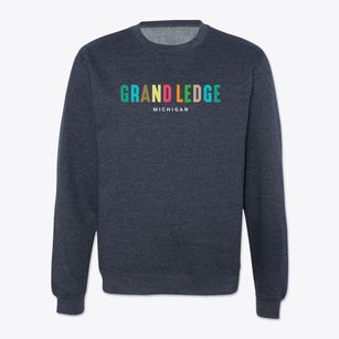 Grand Ledge Michigan Color Pop Crewneck Sweatshirt