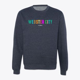 Webster City Iowa Color Pop Crewneck Sweatshirt