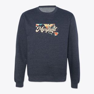  Maryland Retro Art Crewneck Sweatshirt