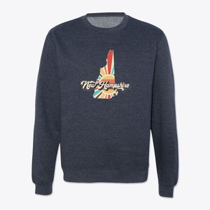  New Hampshire Retro Art Crewneck Sweatshirt