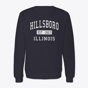 Hillsboro Illinois Classic Established Crewneck Sweatshirt