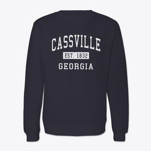 Cassville Georgia Classic Established Crewneck Sweatshirt