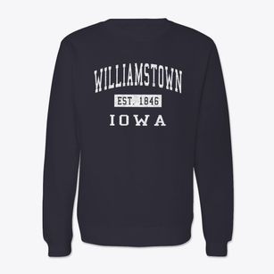 Williamstown Iowa Classic Established Crewneck Sweatshirt