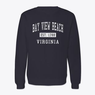 Bay View Beach Virginia Classic Established Crewneck Sweatshirt