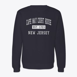 Cape May Court House New Jersey Classic Established Crewneck Sweatshirt