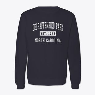 Degraffenried Park North Carolina Classic Established Crewneck Sweatshirt