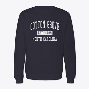 Cotton Grove North Carolina Classic Established Crewneck Sweatshirt